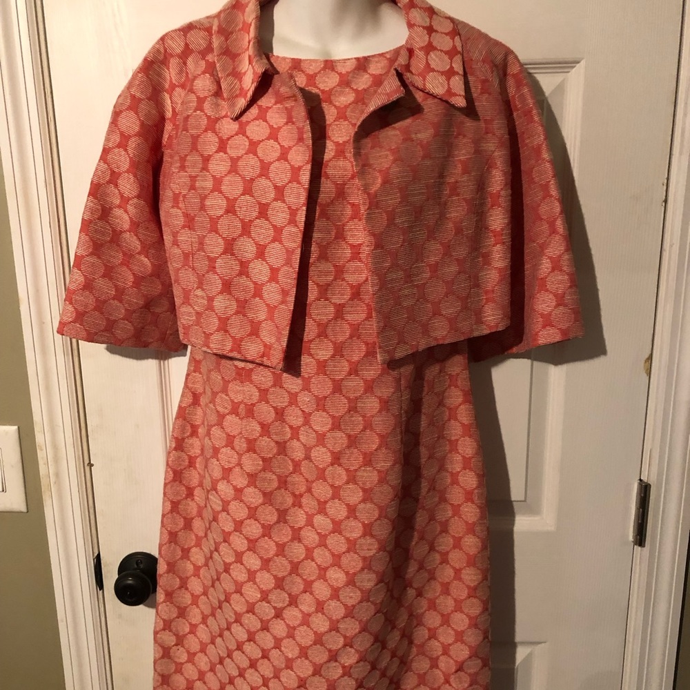 Jennifer Reale Design sheath dress with jacket set. Sz 6